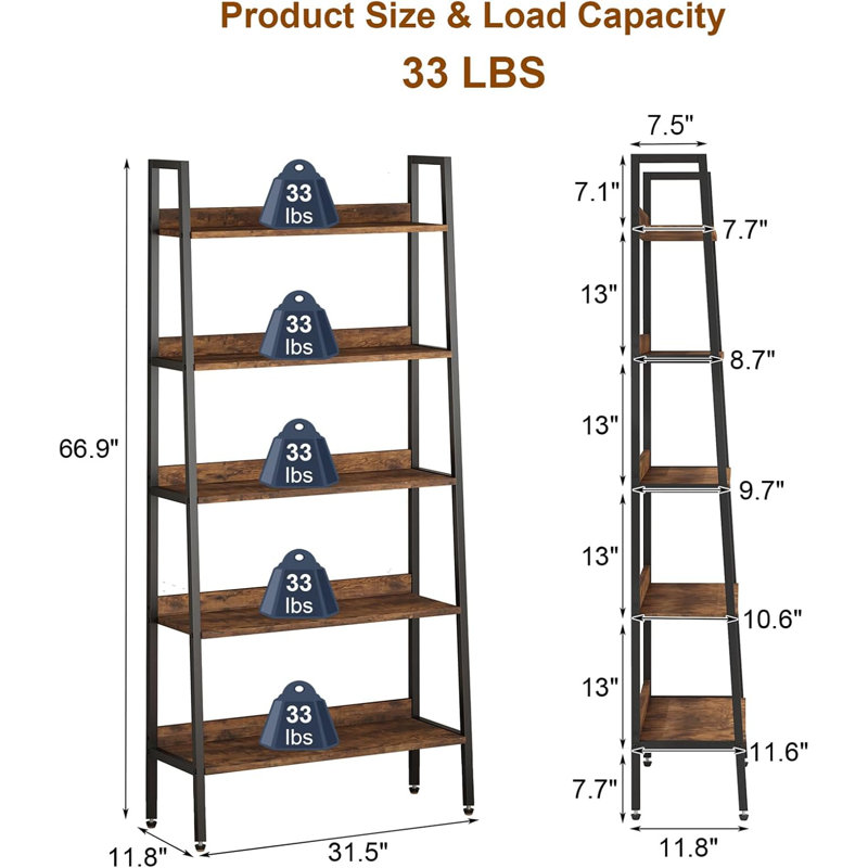 170.2cm H x 30cm W Metal Book Display Bookcase