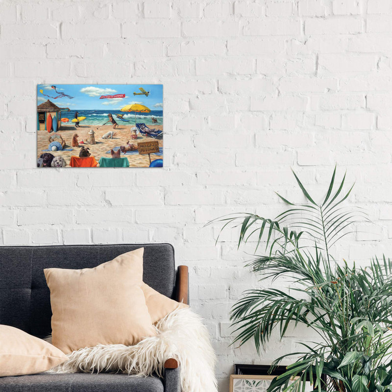Dog Beach - Wrapped Canvas Print, 66.04 cm H x 45.72 cm W x 1.91 cm D