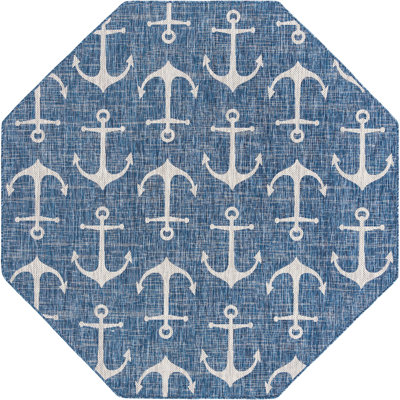 Tapis d'extérieur Ayton couleur mer
