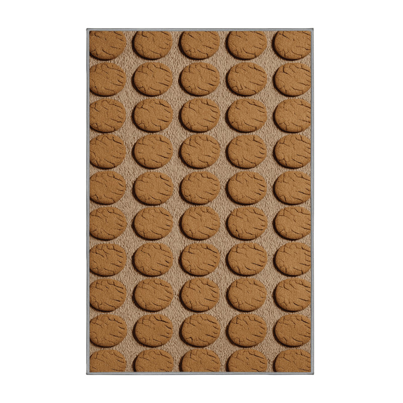  Washable Gingersnaps Desserts Area Rug, Runner 2' x 4'