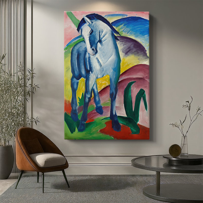 «Blue Horse I» par Franz Marc, 32 x 48