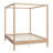 Solid Wood Canopy Bed Frame Four Poster Platform Bed With Slats Support, No Box Spring Needed-239097820-267455628