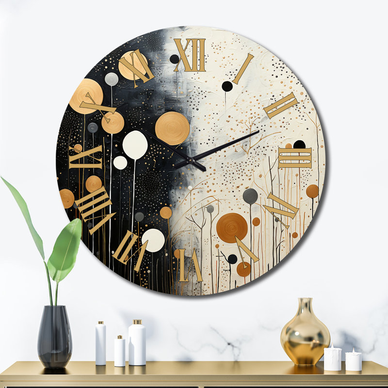 Douglassville - Abstract Collages Wall Clock, Extra Large