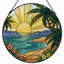 Panneau de vitrail Tropical Sunset H 12 po-548839522