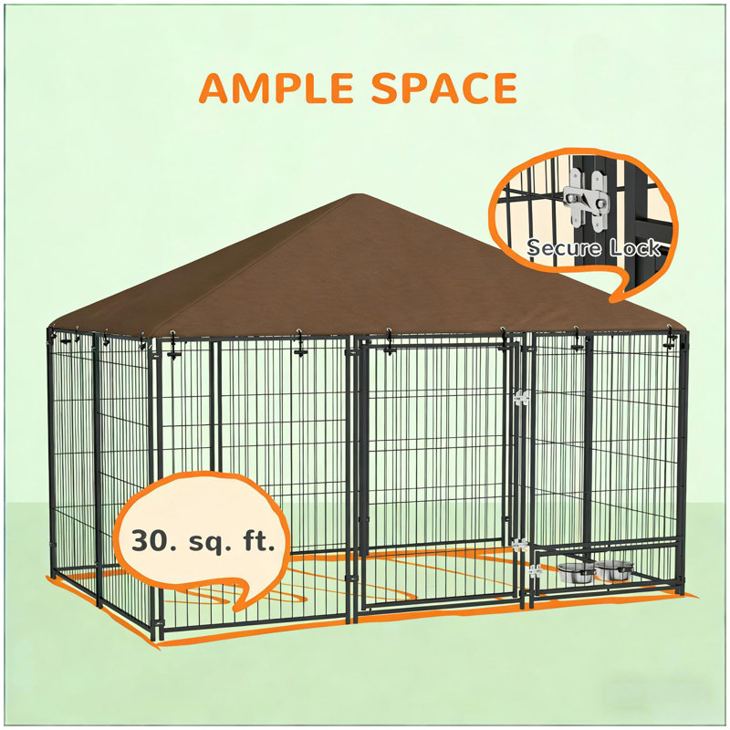 Chenil pour animaux, enclos pour chiots, parc extérieur