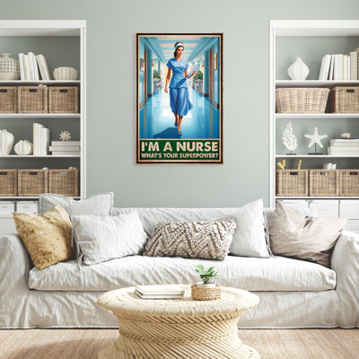 " Im A Nurse - 1 Piece Rectangle Graphic Art Print On Wrapped Canvas "