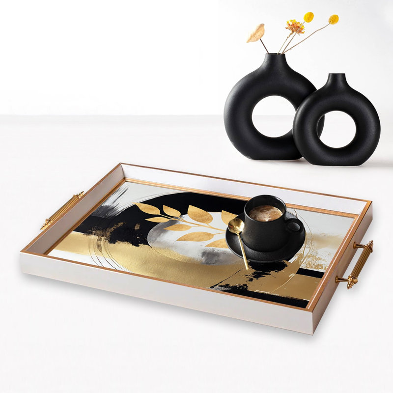 Elegant Glass Tray, 19.7 x 11.4 x 1.4 inches | 100% Durable Glass Construction | Easy to Clean with Damp Cloth | Ideal for Serving, Decorative Display, and Organizing | Stylish Addition to Home Décor