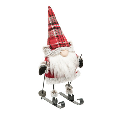Gnome bûcheron sur skis
