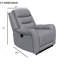 Fauteuil inclinable manuel en mousse haute densité avec accoudoirs à volutes modernes, garniture de siège et siège large pour les salons transitionnels