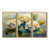 Toile avec cadre flottant or
