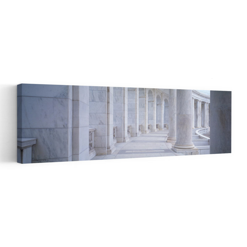 Columns Of A Government Building Arlington Arlington County Virginia USA by Collezione Panoramica - Wrapped Canvas Panoramic Print