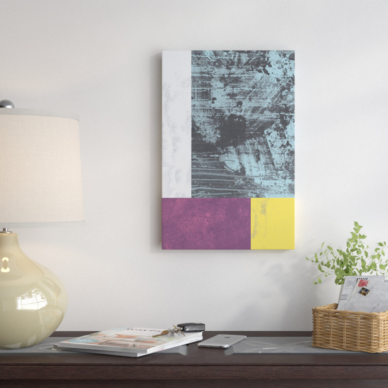 « geometric », impression sur toile tendue, H 60 po x l 40po x P 1,5 po, Pas de tapis, Toile tendue