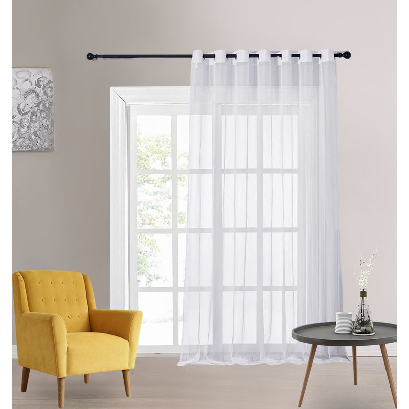 Barkhampstead Polyester Semi Sheer Curtain Single Panel, null, null