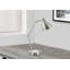 Éclairage, H 17 po, lampe de table, port USB inclus, nickel métallique, abat-jour nickel, moderne