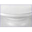 Table basse compacte en métal blanc avec base en forme de cloche, 22 po de hauteur, look moderne, sans assemblage pour la chambre à coucher du salon