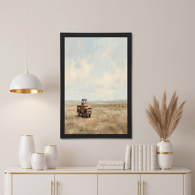 Toile peinte vintage avec camionnette Ford