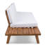 Canapé 2 places - Côté gauche, structure en bois robuste et durable, coussins imperméables avec fixations stables, décoration élégante pour l'intérieur, coussins blancs, facile d'entretien.