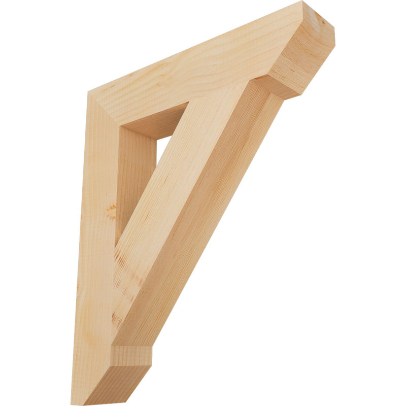 Support traditionnel en bois rustique à lattes, Sapin de Douglas, H 24 po x l 3,5 po x P 20 po