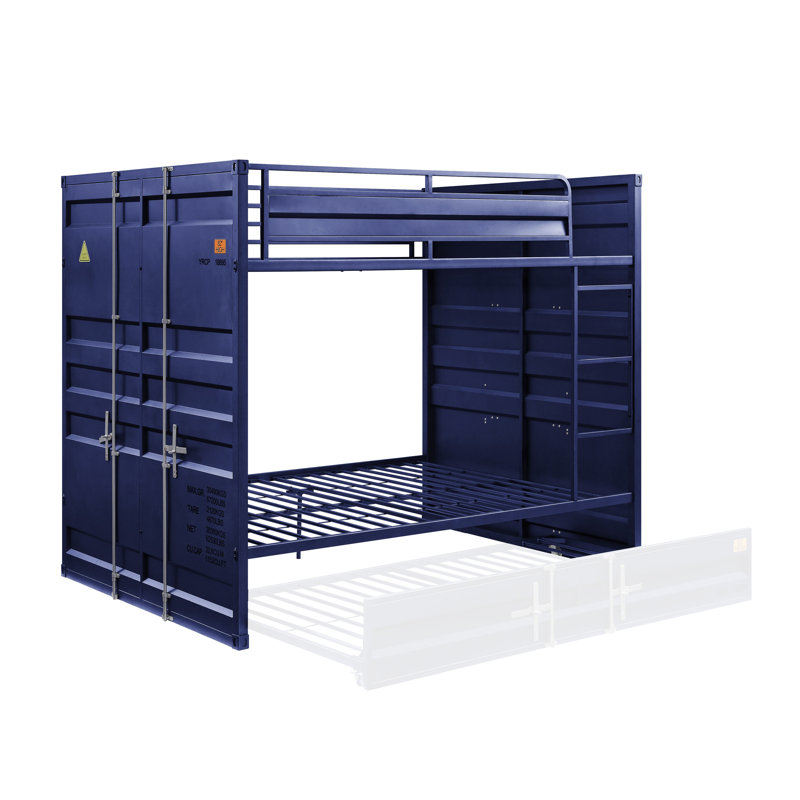 Structure de lit simple 65 po, Bleu