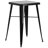 Gyeong 23.75'' Square Metal Indoor-Outdoor Bar Table Set with 2 Square Seat Stools-22109151