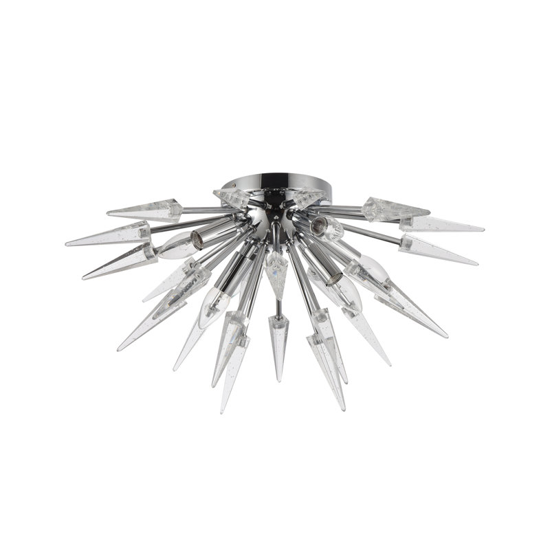 Transitional 4 Light Sputnik Crystal Flush Mount