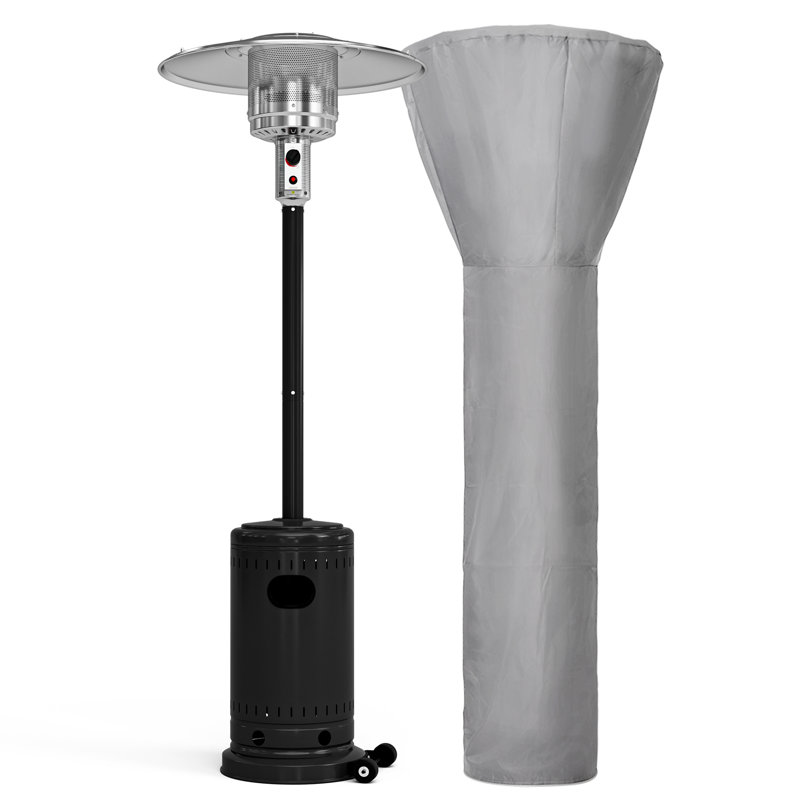 Chauffe-terrasse au propane 48 000 BTU, Noir satiné / Noir
