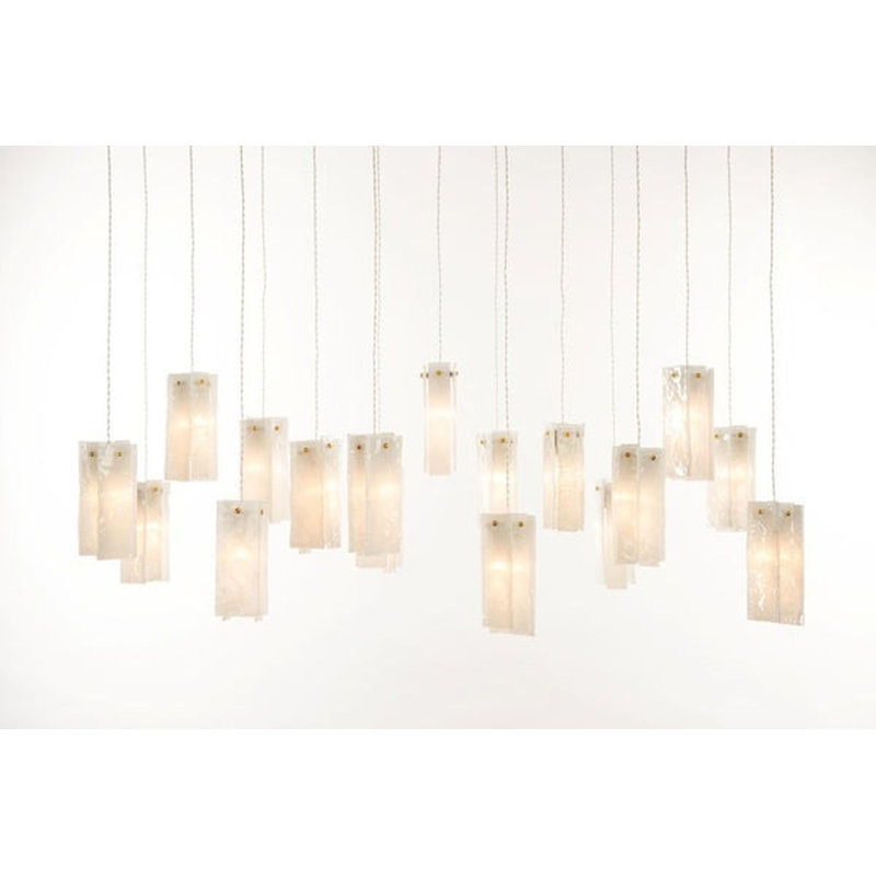 Baner 60 - Light Dimmable Rectangle Chandelier, Matte White
