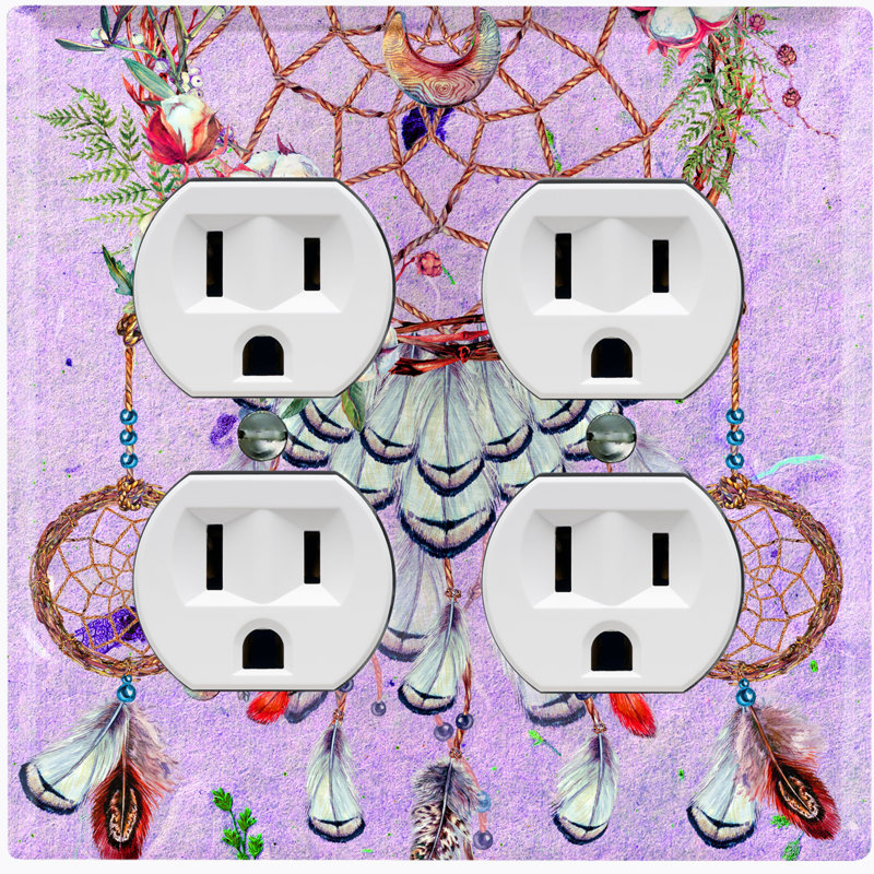 Plaque murale 2 prises doubles