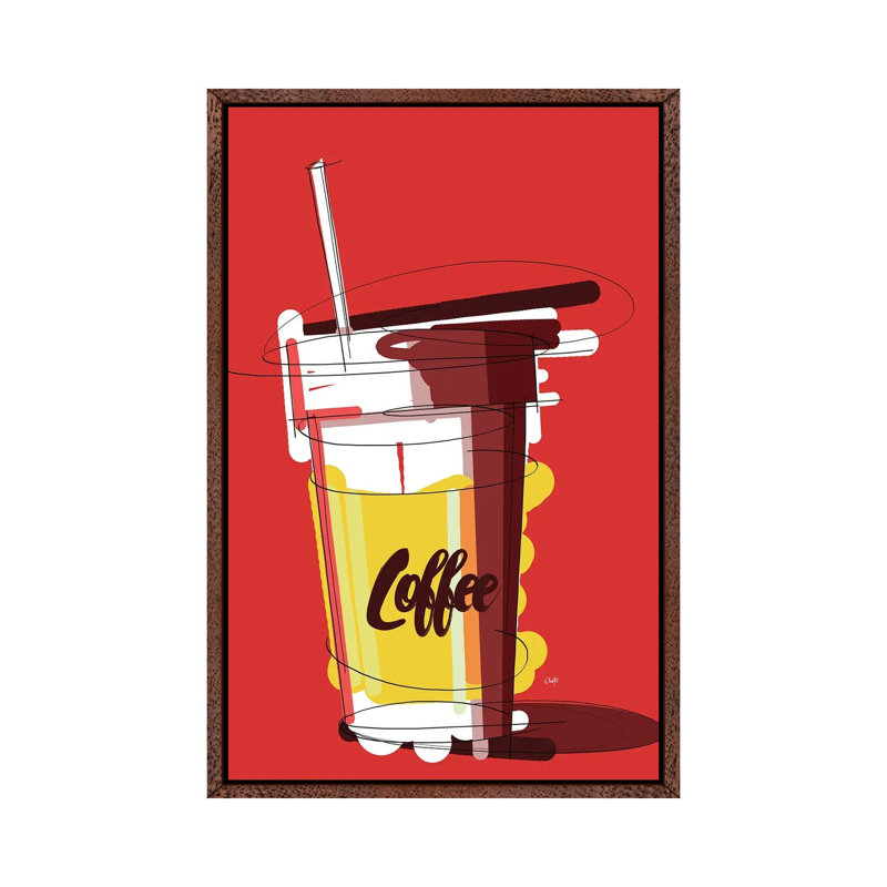 Peach Coffee Hour by Ohab TBJ - Gallery-Wrapped Canvas Giclée on Canvas, 152.5 cm H x 101.5 cm W, Classic Wood Floater Frame
