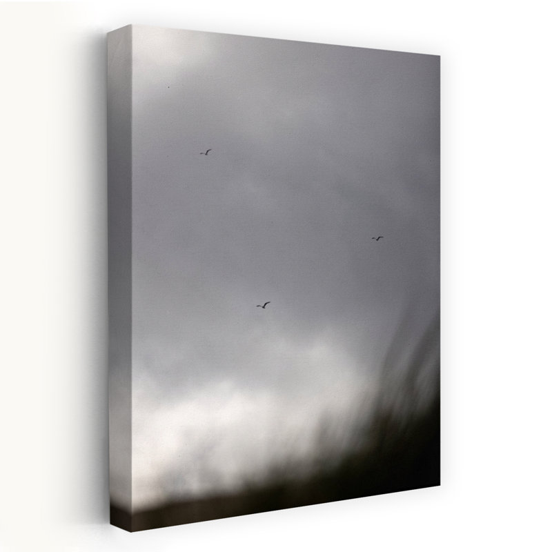 Art contemporain, paysage contemporain abstrait, oiseau, H 24 po x l 16 po