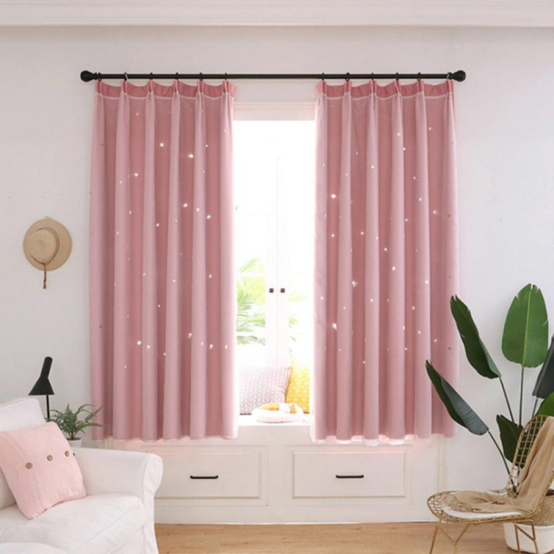 Room Darkening Curtain Pair, Pink