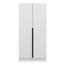 Garde-robe moderne blanc 100% mélamine, panneau de particules 35,4 po x 82,7 po x 20,5 po | Conception durable et élégante, parfaite pour les solutions de chambre à coucher et de rangement | Finition élégante de couleur unie, intérieur spacieux-1374547838