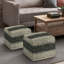Pouf carré en laine et coton Grady-737568169