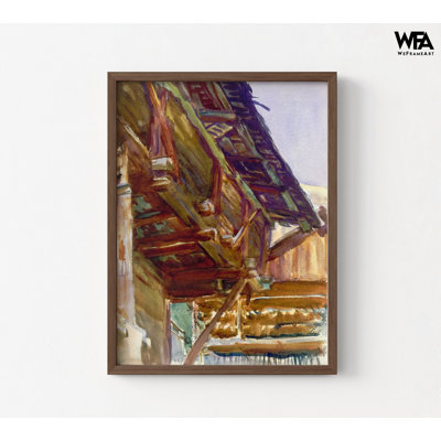 «Chalet» par John Singer Sargent, peinture encadrée de John Singer Sargent, impression de peinture de chalet, art mural Singer Sargent, encadré