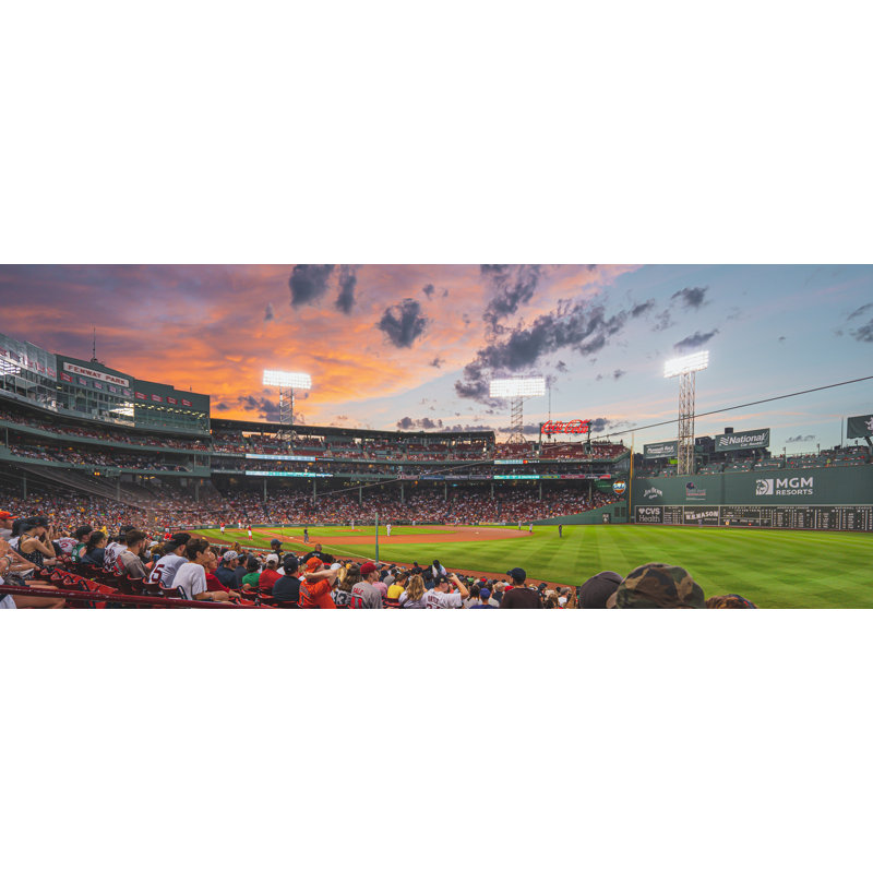 Red Sox de Boston, baseball, stade, Fenway Park, boîte de presse, fanions, Boston, monstre vert, large, dramatique, temps de jeu