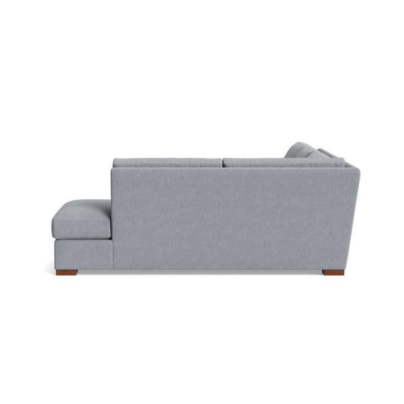 Couch Potato Sectional, Left Hand Facing, Performance Weave - Zinc