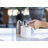 Sugar and Creamer Set with Brushed Stainless Finish and Chrome-Plated Lid