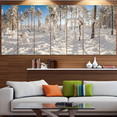 « winter snow recouvert de bois », reproduction de photo à multiples images sur toile