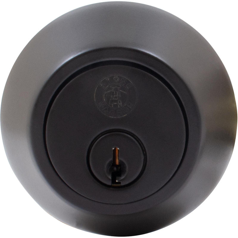 Verrou cylindrique simple, Noir mat
