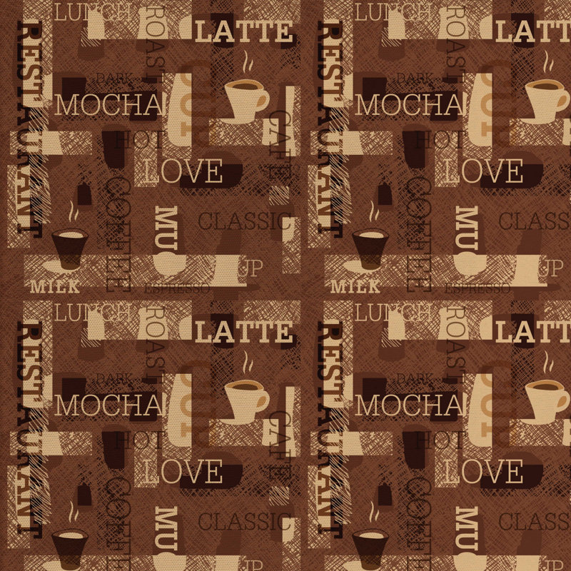 Tissu café, l 36 po x L 360 po