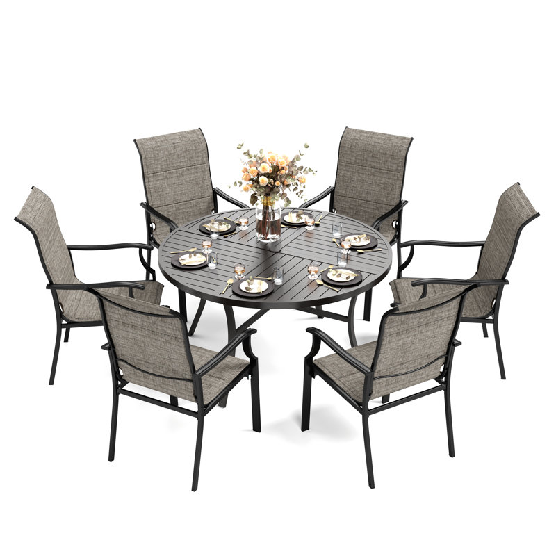 Sutiya 6 - Person Patio Dining Set with Round Table