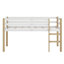Lit mezzanine en bois avec échelle
