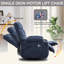 Fauteuil inclinable électrique à massage thermique avec fauteuil à bascule et pivotant en tissu pour le salon