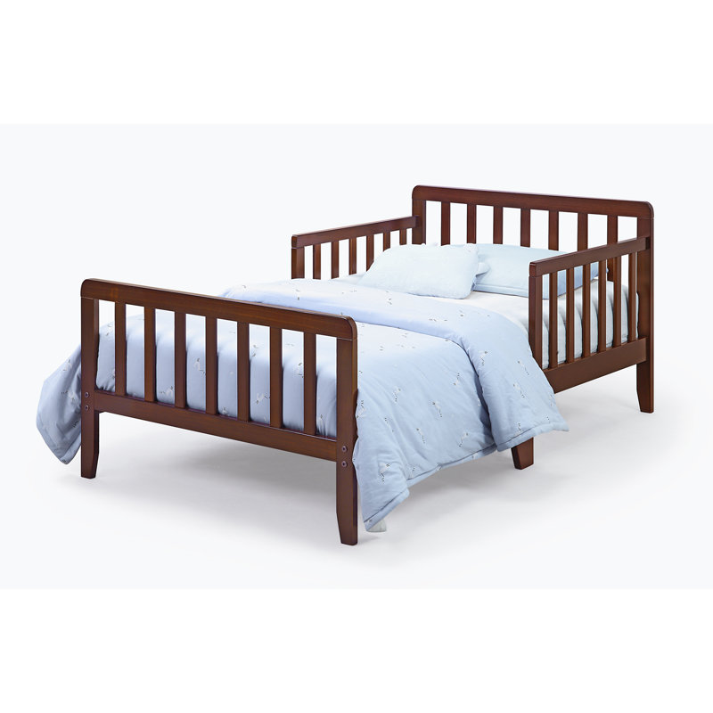 Lit pour enfant régulier de 22,89 po sans matelas (convient aux matelas de lit de bébé de taille standard), Noyer