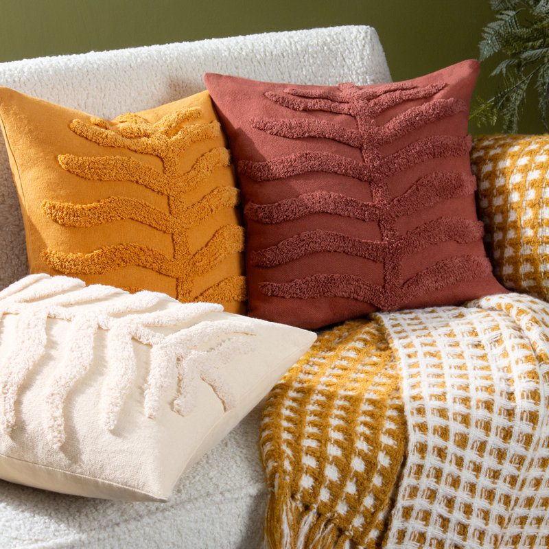 Dakota Floral Square Throw Cushion, White