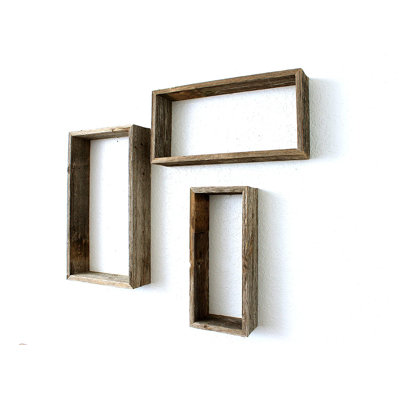 Ensemble de 3 tablettes rectangulaires rustiques