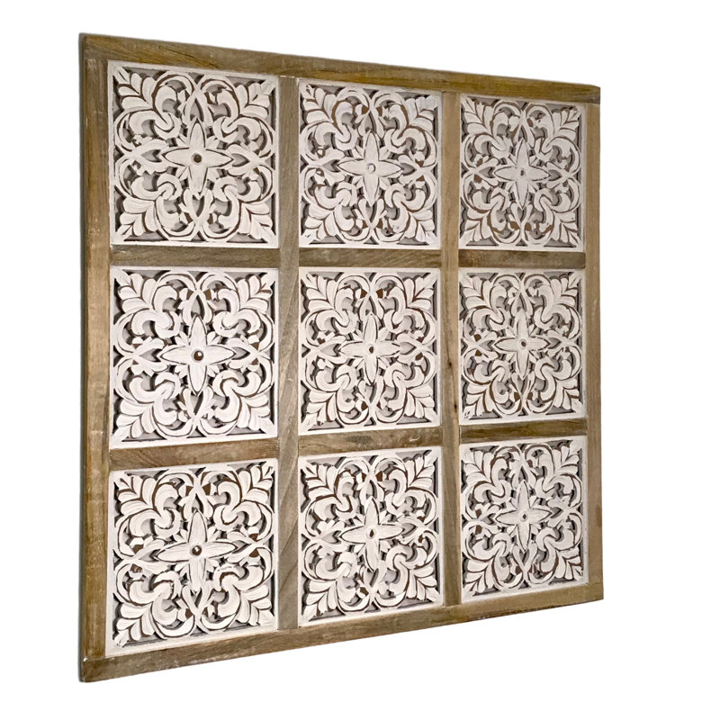 Handmade Boho Plants & Flowers Wall Decor on Solid Wood