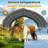 12'x12' Livestock Portable Shelter, Heavy Duty Round Style Canopy, Gray-121652587-121652589