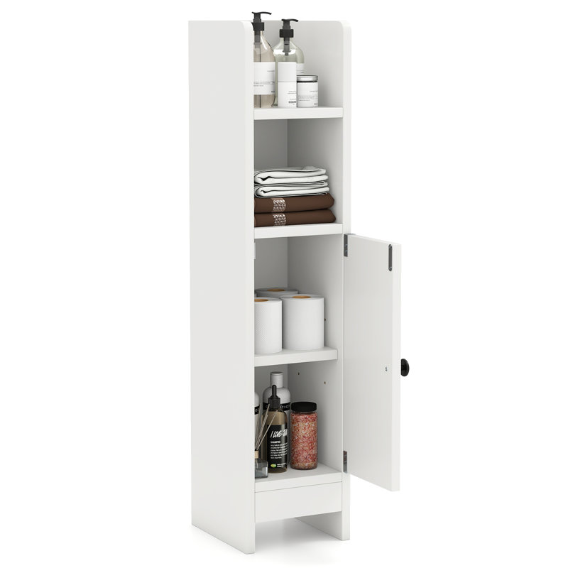 Freestanding Linen Cabinet, White