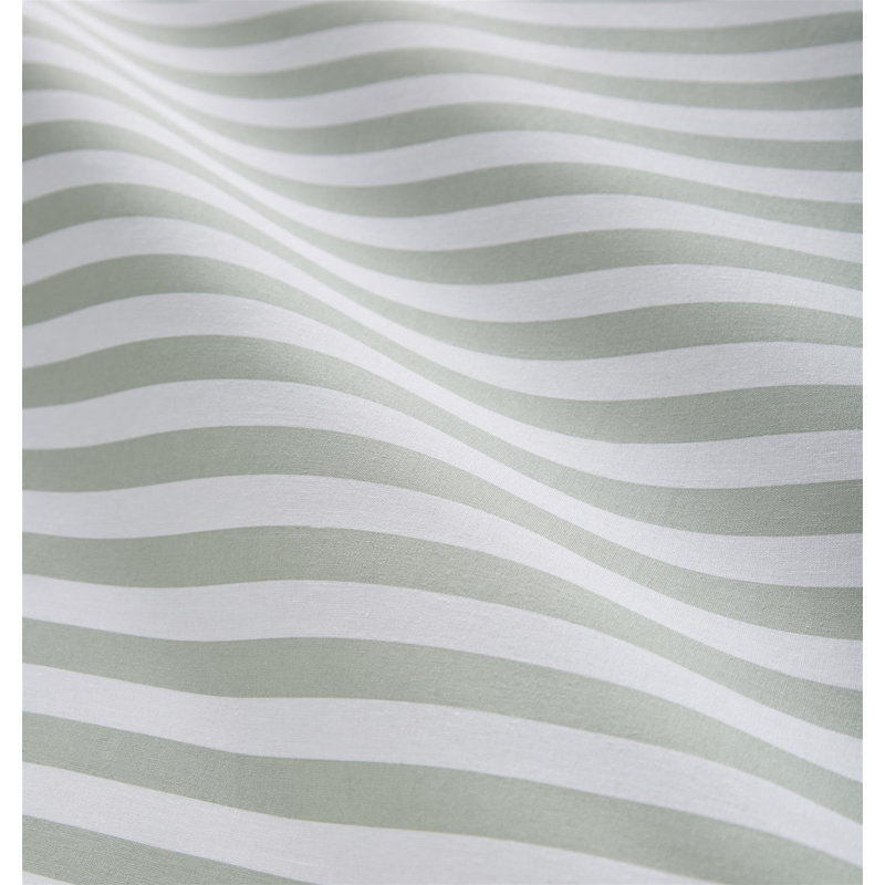 Cotton Blend Striped Duvet Cover Set, Sage, King